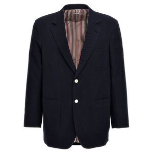 Thom Browne Men's Single-Breasted Seersucker Blazer